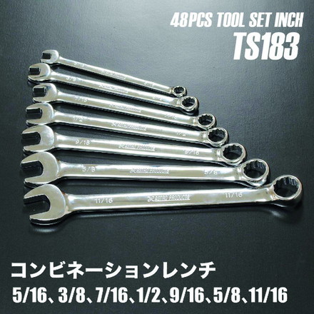 アストロプロダクツ ツールセット インチ48点組 TS183 ワールドツール 手作業工具 工具セット 手提げタイプ(代引不可)【送料無料】