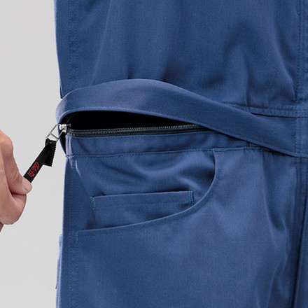 AUTO-BI 腰割レツナギ服6950-001ネイビーブルー-L 山田辰 保護具 作業服 つなぎ服(代引不可)【送料無料】