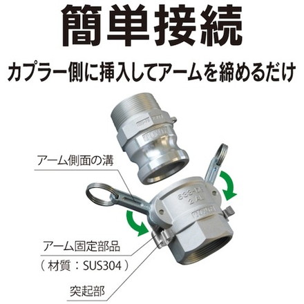 トヨックス カムロック カプラー オネジ ブロンズ 633-BB 2インチ BR トヨックス 空圧用品 流体継手 チューブ 金属カップリング(代引不可)【送料無料】_3