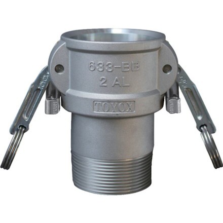 トヨックス カムロック ツインロックタイプカプラー オネジ アルミ 633-BBL 2インチ AL トヨックス 空圧用品 流体継手 チューブ 金属カップリング(代引不可)【送料無料】の通販は