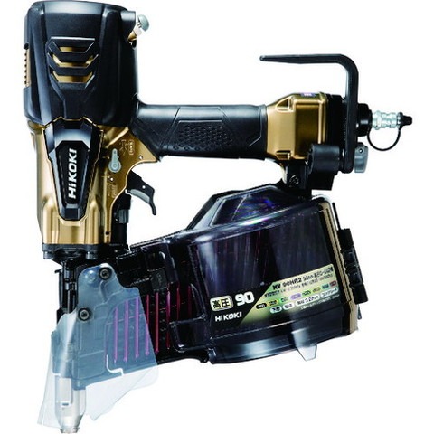 HiKOKI ハイコーキ 高圧ロール釘打機90mmハイゴールド パワー切替機構付 NV90HR2S(代引不可)【送料無料】