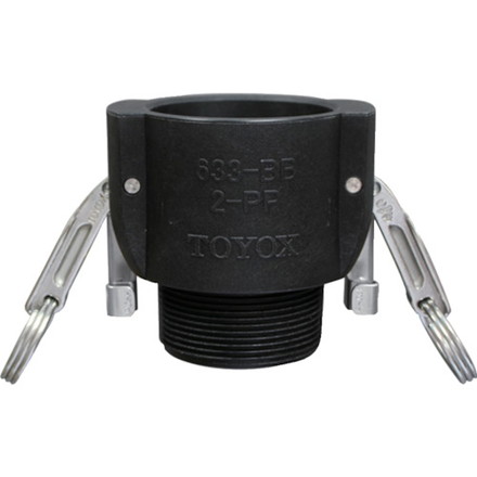 トヨックス カムロック ツインロックタイプカプラー オネジ PP 633-BBL 2インチ PP トヨックス 空圧用品 流体継手 チューブ 金属カップリング(代引不可)【送料無料】