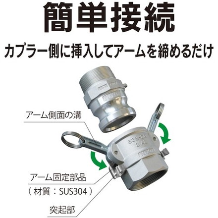 トヨックス カムロック アダプター オネジ ブロンズ 633-FB 3インチ BR トヨックス 空圧用品 流体継手 チューブ 金属カップリング(代引不可)【送料無料】_3