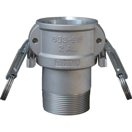 トヨックス カムロック ツインロックタイプカプラー オネジ アルミ 633-BBL 1-1/2インチ AL トヨックス 空圧用品 流体継手 チューブ 金属カップリング(代引不可)【送料無料】