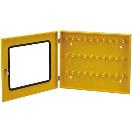 緑十字 ロックアウトステーション KBL-2 フック掛ケタイプ 黄 450×560×70mm 5.5kg 日本緑十字社 金物 建築資材 建築金物 鍵(代引不可)【送料無料】_2