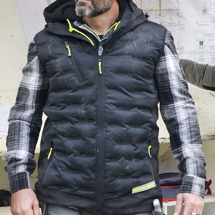 ノースウェイズ ワークダウンベスト ブラック Lサイズ France Textile