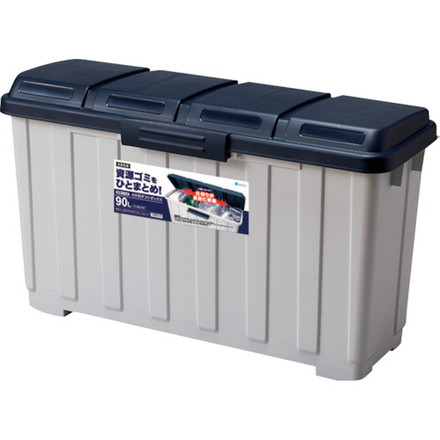 アスベル 4分別ダストボックス90L ブルー アスベル 清掃 衛生用品 清掃用品 ゴミ箱(代引不可)【送料無料】の通販は 5,959円