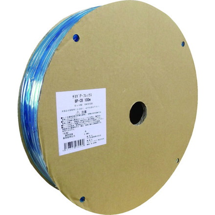 チヨダ ポリウレタンチューブ PフレックスチューブCB透明ブルー8mm/100m 千代田通商 空圧用品 流体継手 チューブ エアチューブ ホース(代引不可)【送料無料】の通販は