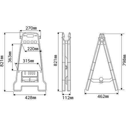 緑十字 バリケードスタンド 駐車禁止 BK-1 821×428mm 両面表示 PP 日本緑十字社 安全用品 標識 標示 標示スタンド(代引不可)【送料無料】_1