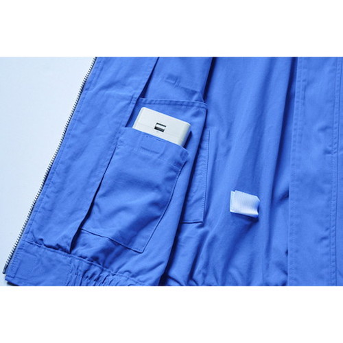 空調服 空調服[[R下]] 難燃長袖ブルゾン ウエアのみ ライトブルー 2L KU91731C24S4 環境改善用品 暑さ対策用品 冷却衣服(代引不可)【送料無料】_5
