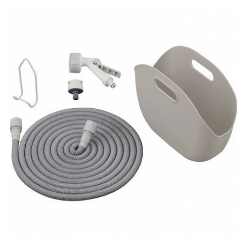 IRIS 201324 伸縮ホースポータブルセット 15m ライトグレー SHP15H 園芸用品 ホース・散水用品 ホースリール(代引不可)【送料無料】の通販は