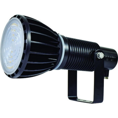日動 エコビックLED投光器100W 常設用 スポット アース付 電線2m 本体黒、電球黒 ATLE100JSBK50K(代引不可)【送料無料】