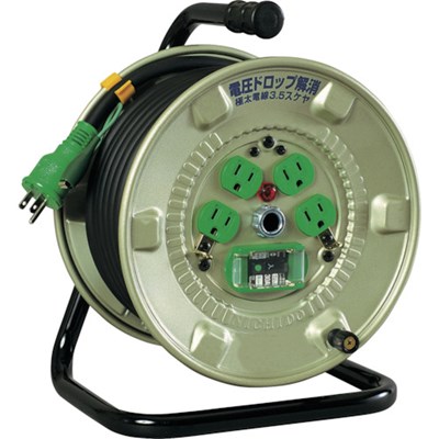 日動 電工ドラム 100V 漏電保護専用ブレーカー付 極太電線 20m NNPEB24F 工事・照明用品 コードリール・延長コード コードリール(代引不可)【送料無料】