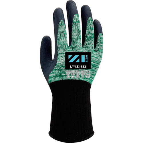 Weed 耐切創手袋 ZIZAI ZIー733 天然ゴム背抜き Mサイズ(10双入) ウィード 保護具 作業手袋 耐切創手袋 ZI733M(代引不可)【送料無料】