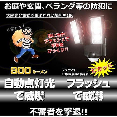 ELPA ソーラー式センサーライト2灯 ESL312SL 環境改善用品 防災・防犯用品 防犯用センサーライト(代引不可)【送料無料】_3