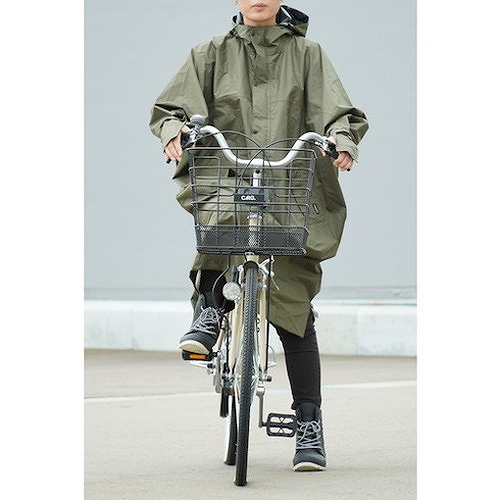 カジメイク 7441 サイクルモードハイポンチョ オリーブ F 744158F 保護具 作業服 雨具(代引不可)【送料無料】_2