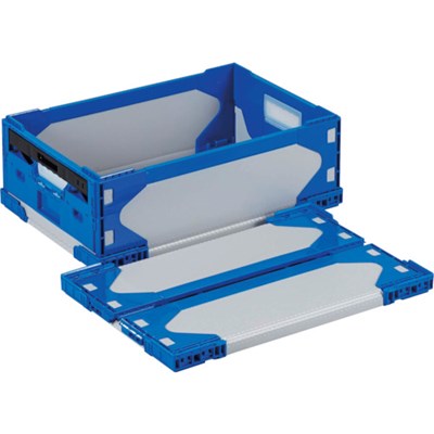 リス リットハイブリッド折りたたみコンテナ 611570 LT-RS-SS26グレー/ダークブルー525×350×181 LTRSSS26GYDB525X350X181 物流・保管用品 コンテナ・パレット 折りたたみコンテナ(代引不可)【送料無料】の通販は 6,882円