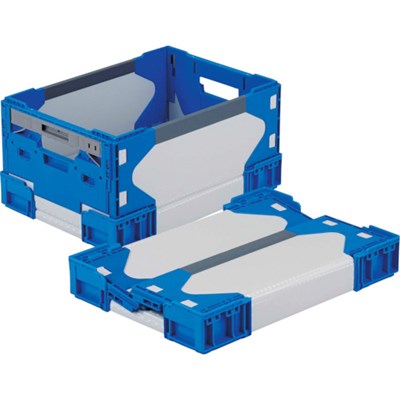 リス リットハイブリッド折りたたみコンテナ 637525 LT-RS-SM21グレー/ダークブルー433×308×215 LTRSSM21GYDB433X308X215 物流・保管用品 コンテナ・パレット 折りたたみコンテナ(代引不可)【送料無料】
