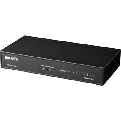 バッファロー Giga 8ポート スイッチングハブ 電源内蔵 金属筐体 マグネット付 ブラック LSW6GT8NSBK 電子機器 電気・電子部品 通信機器(代引不可)【送料無料】