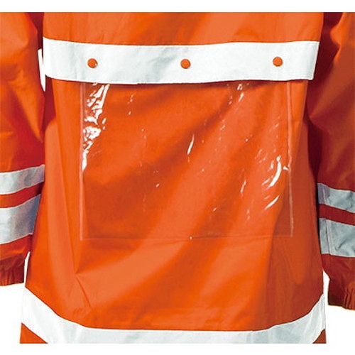 カジメイク 視認性レインスーツ オレンジ M 381025M 保護具 作業服 雨具(代引不可)【送料無料】_6