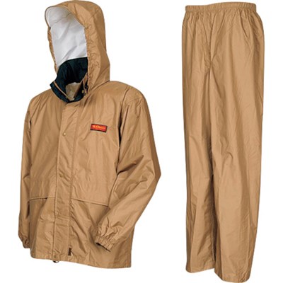 カジメイク エントラントレインスーツ カーキ LL 720014LL 保護具 作業服 雨具(代引不可)【送料無料】