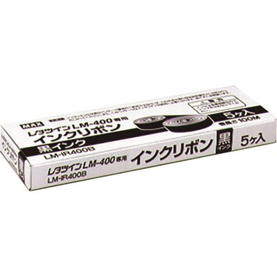MAX レタツイン LM-400シリーズ用インクリボン黒 LM-IR400B 100m×5巻入 LMIR400B 電子機器 電設配線部品 電線用ラベル(代引不可)【送料無料】