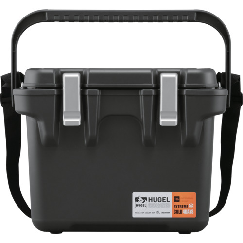 IRIS 208352 HUGEL 真空断熱クーラーボックス 15L チャコールグレー VITC15CH 環境改善用品 暑さ対策用品 クーラーボックス(代引不可)【送料無料】