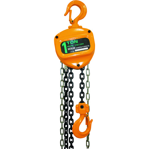 HHH チェーンブロック 定格荷重1t 揚程2.5m YCB1000 荷役用品 チェーンブロック クレーン 手動チェーンブロック(代引不可)【送料無料】
