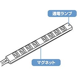 SANWA 抜け止めタップ TAPMG3811N オフィス 住設用品 OA用品 OAタップ(代引不可)【送料無料】_1