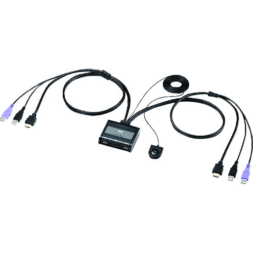 SANWA HDMI対応手元スイッチ付きパソコン自動切替器(2:1) SWKVM2WHU 電子機器 電気 電子部品 通信機器(代引不可)【送料無料】