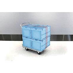 ダンディ W740×D465プラスチック台車 ダンディXシリーズ タイプXL 折りたたみ式 W740×D465 UXLLSC 搬送機器 運搬台車 樹脂製運搬車(代引不可)【送料無料】_2
