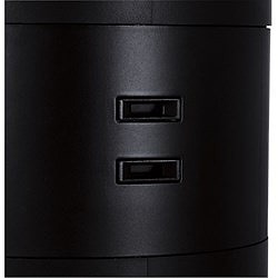 ELECOM タワー型タップ 12個口 雷サージ付 ホコリ防止シャッター付 固定可能 2.0m ブラック TTU021220BK オフィス 住設用品 OA用品 OAタップ(代引不可)【送料無料】