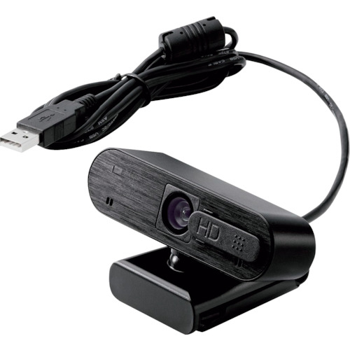 ELECOM Webカメラ 200万画素 オートフォーカス Full HD 内蔵マイク付 ブラック UCAMC820ABBK オフィス 住設用品 OA用品 周辺機器(代引不可)【送料無料】