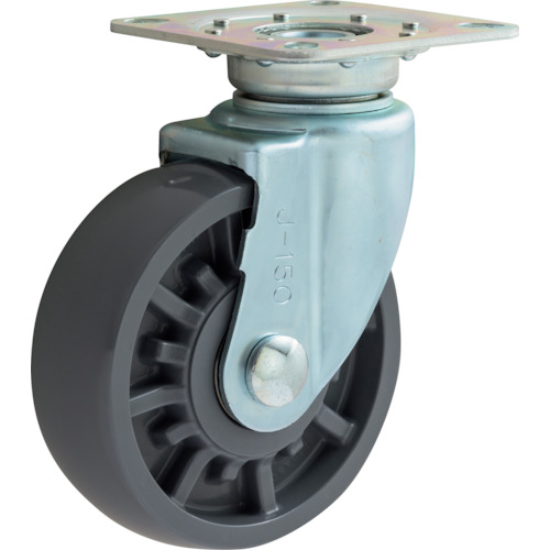 イノアック 重荷重用サイレントキャスター 150径 旋回金具付き TMES150WJ 金物 建築資材 キャスター プレート式樹脂車(代引不可)【送料無料】