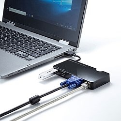 SANWA USB3.2 Gen1モバイル ドッキングステーション USB3H131BK オフィス 住設用品 OA用品 ケーブル(代引不可)【送料無料】