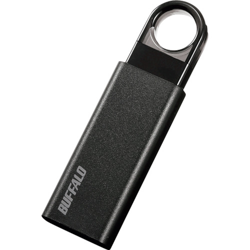 BUFFALO オートリターン機構搭載 ノックスライド USB3.1(Gen1)/USB3.0対応 USBメモリー 128GB ブラック RUF3KS128GABK オフィス 住設用品 OA用品 メモリ(代引不可)【送料無料】
