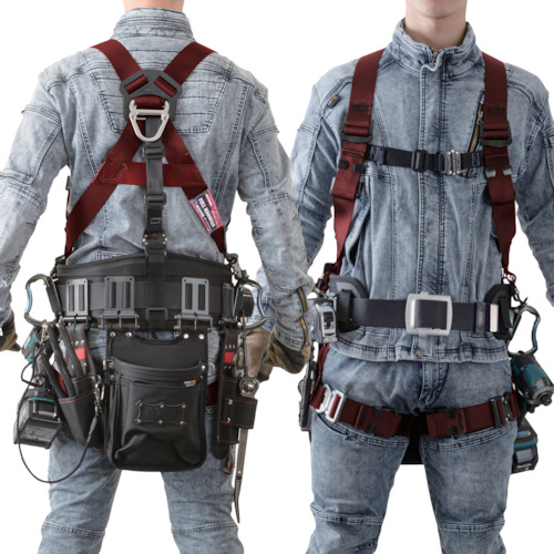 TSUYORON KITEハーネス ハーネス本体のみ ダークレッド Lサイズ TH521OTDRLBX 保護具 墜落 落下防止用品 ハーネス型墜落制止用器具(代引不可)【送料無料】
