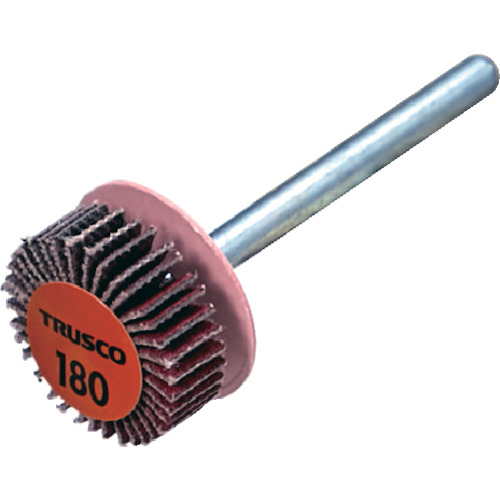 TRUSCO セラミックフラップホイール 軸径3mm #180 外径15×幅5×軸長30 (10個入) TCF1505CE180 電動 油圧 空圧工具 研削研磨用品 フラップ軸付ホイール(代引不可)【送料無料】