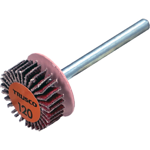 TRUSCO セラミックフラップホイール 軸径3mm #120 外径15×幅5×軸長30 (10個入) TCF1505CE120 電動 油圧 空圧工具 研削研磨用品 フラップ軸付ホイール(代引不可)【送料無料】