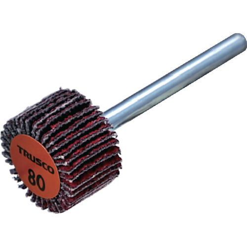 TRUSCO セラミックフラップホイール 軸径3mm #80 外径15×幅10×軸長30 (10個入) TCF1510CE80 電動 油圧 空圧工具 研削研磨用品 フラップ軸付ホイール(代引不可)【送料無料】
