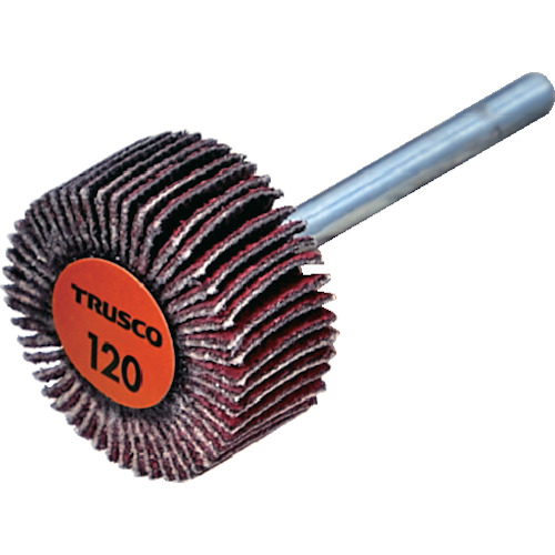 TRUSCO セラミックフラップホイール 軸径3mm #120 外径20×幅10×軸長30 (10個入) TCF2010CE120 電動 油圧 空圧工具 研削研磨用品 フラップ軸付ホイール(代引不可)【送料無料】