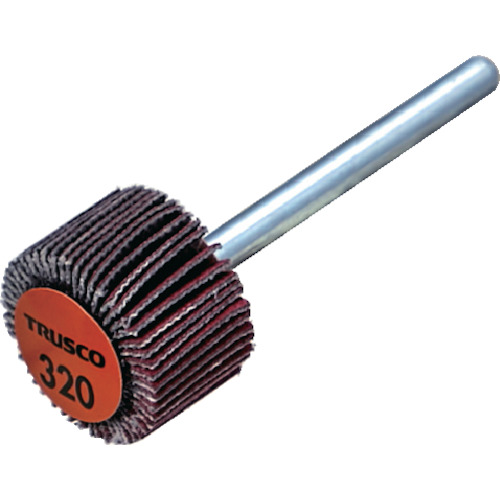 TRUSCO セラミックフラップホイール 軸径3mm #320 外径15×幅10×軸長30 (10個入) TCF1510CE320 電動 油圧 空圧工具 研削研磨用品 フラップ軸付ホイール(代引不可)【送料無料】