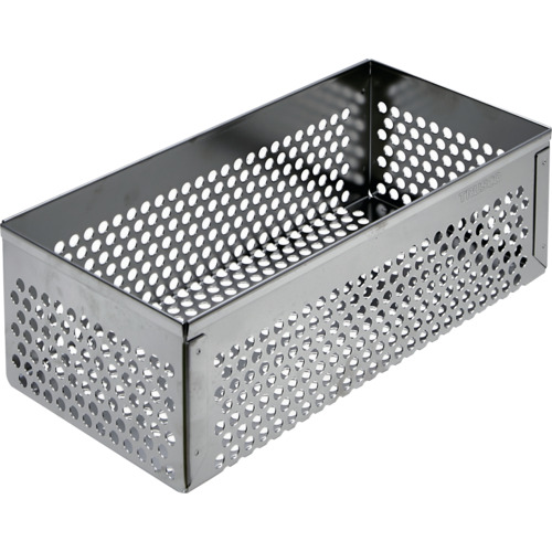 TRUSCO ステンレスパンチングボックス 中 254X120X80mm SPB02 研究用品 ボトル 容器 カゴ(代引不可)【送料無料】