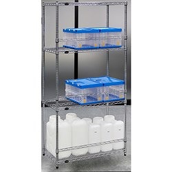 TRUSCO スチール製メッシュラック W905XD305XH1533 4段 バックバー付 TMEBB5334 物流 保管用品 物品棚 メッシュ棚(代引不可)【送料無料】_2