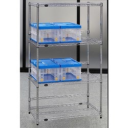 TRUSCO スチール製メッシュラック W905XD457XH1838 4段 バックバー付 TMEBB6344 物流 保管用品 物品棚 メッシュ棚(代引不可)【送料無料】_1
