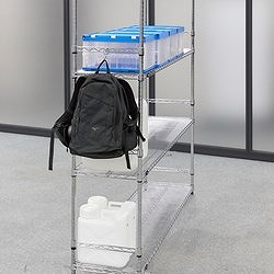 TRUSCO スチール製メッシュラック W1824XD457XH1533 4段 サイドバー付 TMESDB5644 物流 保管用品 物品棚 メッシュ棚(代引不可)【送料無料】_1