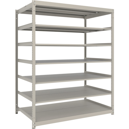 TRUSCO スチールラック 薄型ラック(耐荷重100Kg)1800×875×H1800 7段単体 ネオグレー ネオグレー UL6697 物流 保管用品 物品棚 軽量棚(代引不可)【送料無料】