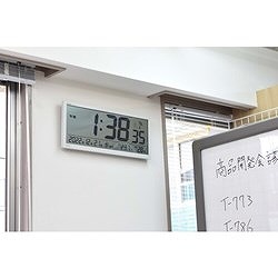 MAG 掛け時計 業務用 電波時計 デジタル 大型 グランタイム 時報付き 温度 湿度 日付 曜日 カレンダー 置き掛け兼用 ホワイト W-780WH-Z W780WHZ オフィス 住設用品 オフィス備品 時計(代引不可)【_7