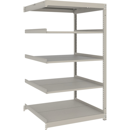 TRUSCO スチールラック 薄型ラック(耐荷重100Kg)900×595×H1500 5段連結 ネオグレー ネオグレー UL5365B 物流 保管用品 物品棚 軽量棚(代引不可)【送料無料】