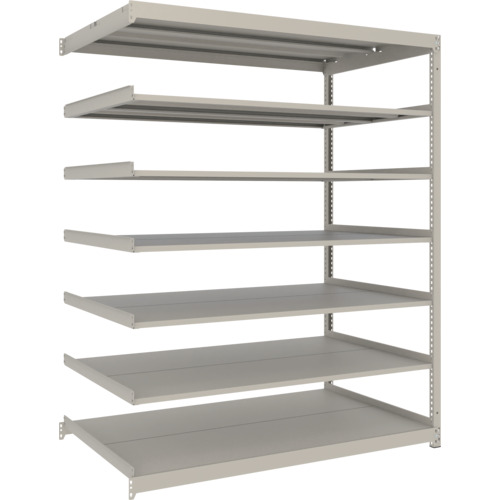 TRUSCO スチールラック 薄型ラック(耐荷重100Kg)1500×595×H1800 7段連結 ネオグレー ネオグレー UL6567B 物流 保管用品 物品棚 軽量棚(代引不可)【送料無料】